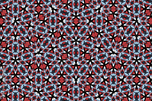Seamless Luxury Graphic Textile Art Template Perspective Design Decoration Tile Texture Symmetric Endless Fashion Background Cloth Geometric Digital Shape Wallpaper Visual Interior Fabric Pattern.