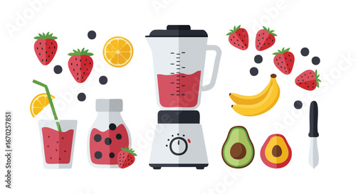 Fresh Fruit Smoothie Recipe Blender Strawberries Bananas and More