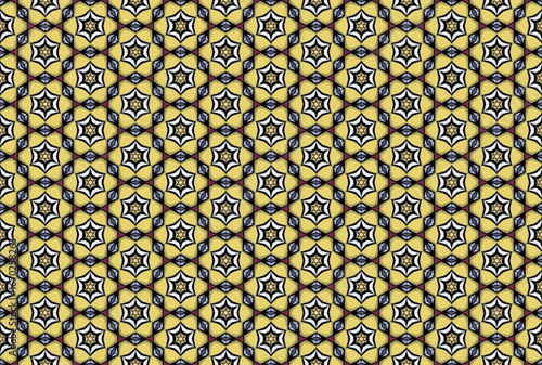 Seamless Luxury Graphic Textile Art Template Perspective Design Decoration Tile Texture Symmetric Endless Fashion Background Cloth Geometric Digital Shape Wallpaper Visual Interior Fabric Pattern.