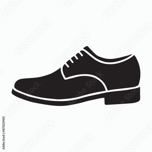 Black oxford dress shoe isolated on white 
