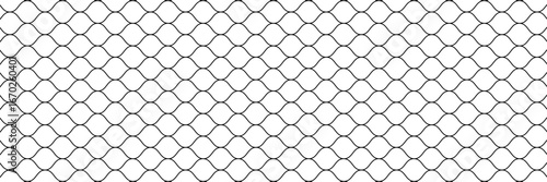 Seamless Chain Link Fence Vector Texture - Wire Mesh Pattern. vector ilustration