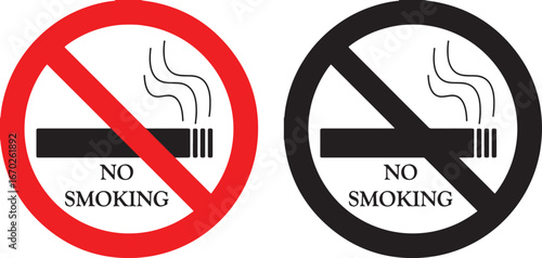 no smoking, smoking ban, prohibition, cigarette, smoke, forbidden, health, warning, sign, symbol, icon, red circle, slash, black circle, white background, vector, graphic, illustration, health hazard,