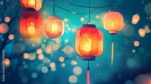 Ramadan lantern illustration