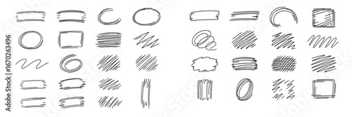 Various hand-drawn sketch elements perfect for design and illustration projects