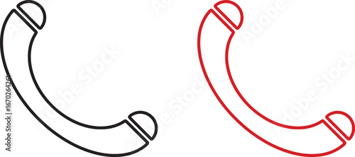 telephone, receiver, icon, communication, contact, call, phone, symbol, connection, support, service, graphic, design, vector, illustration, black, red, outline, simple, modern, technology, digital, b