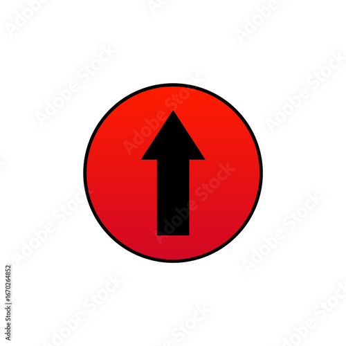 Upward direction arrow inside a red circle icon Free Download Upward direction arrow inside a red circle icon - GFXLoad