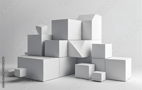 Abstract Glowing Fractal Geometric Background