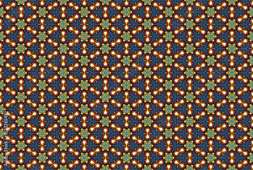 Seamless Luxury Graphic Textile Art Template Perspective Design Decoration Tile Texture Symmetric Endless Fashion Background Cloth Geometric Digital Shape Wallpaper Visual Interior Fabric Pattern.