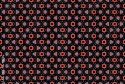 Seamless Luxury Graphic Textile Art Template Perspective Design Decoration Tile Texture Symmetric Endless Fashion Background Cloth Geometric Digital Shape Wallpaper Visual Interior Fabric Pattern.