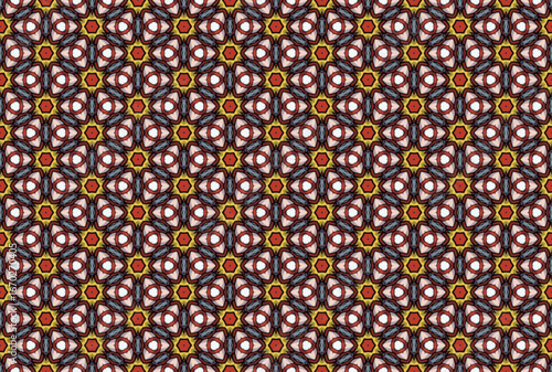 Seamless Luxury Graphic Textile Art Template Perspective Design Decoration Tile Texture Symmetric Endless Fashion Background Cloth Geometric Digital Shape Wallpaper Visual Interior Fabric Pattern.