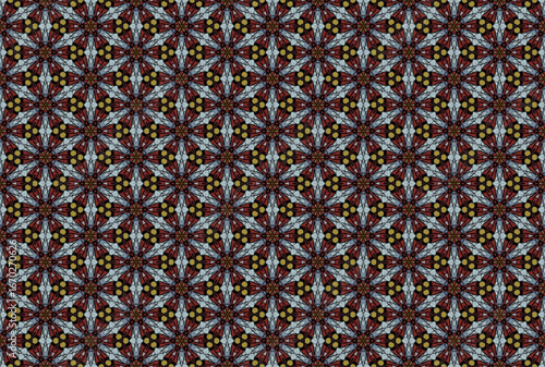 Seamless Luxury Graphic Textile Art Template Perspective Design Decoration Tile Texture Symmetric Endless Fashion Background Cloth Geometric Digital Shape Wallpaper Visual Interior Fabric Pattern.