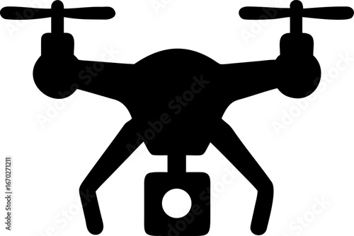 Modern drone icon for civilian aerial surveillance and photography
