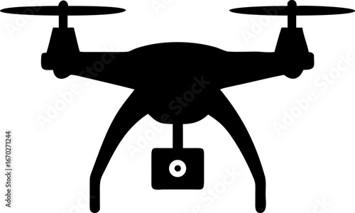 Modern drone icon for civilian aerial surveillance and photography