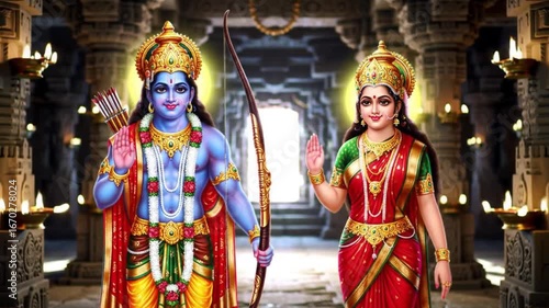 Lord rama and sita image hd wallpaper for ram navami festival hindu god and goddess pictures