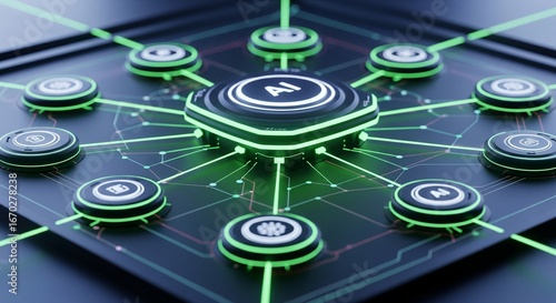 Exploring the interconnected nature of advanced artificial intelligence systems and their operational hubs