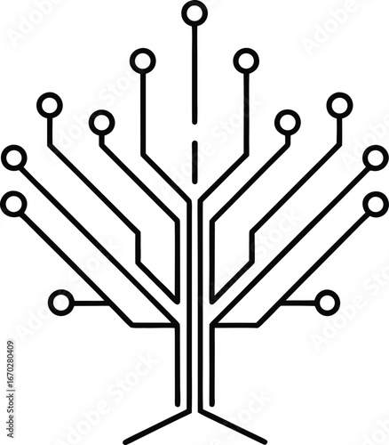 Circuit tree illustration representing technology