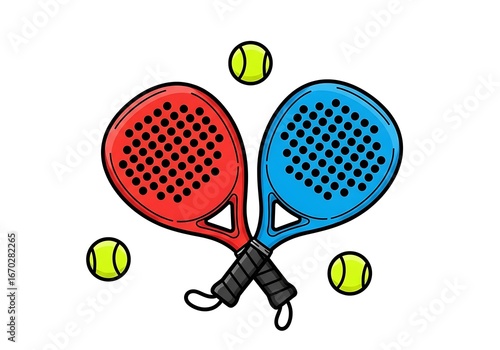 Padel rackets and balls (1)