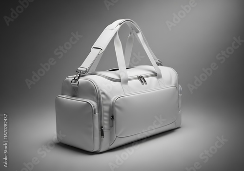 White duffel bag mockup
