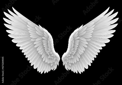 Pair of white angel wings