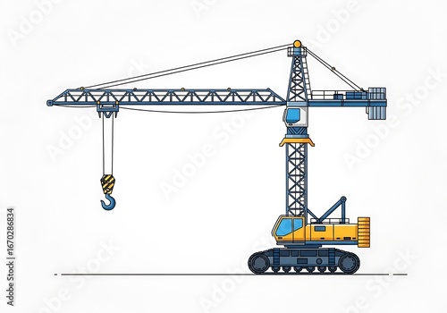 Construction crane illustration