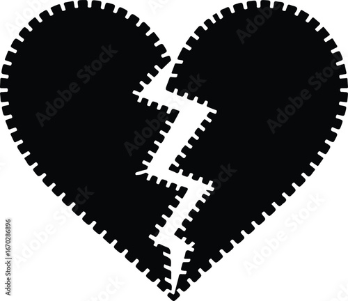 Mending a broken heart with stitched seams design