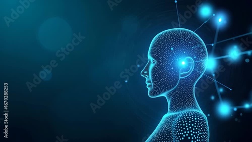Contemporary depiction of AI enabled proactive systems demonstrating forward thinking digital solutions with intelligent automation and predictive analytics to optimize business performance in  Photo 