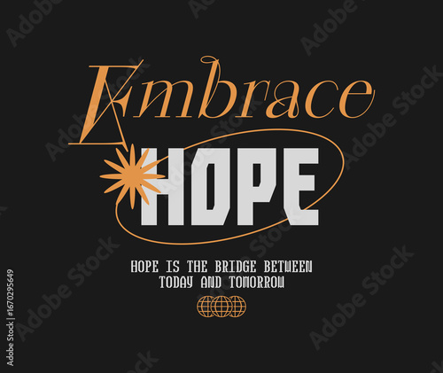 Embrace together Inspirational kindness typography t-shirt print, Kindness quotes graphic, Minimal urban t shirt design, Motivational and positive quote design for t-shirt