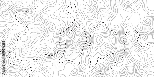 Retro topographic map. Geographic contour map. Abstract outline grid, vector illustration.