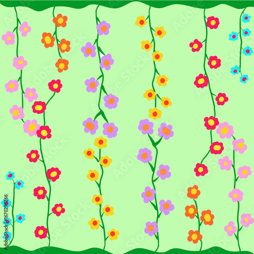 Curtain of flower 