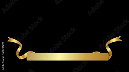 A set of moving gold stripes on a black background.