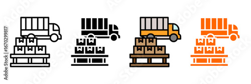  Import Goods Icon Set Multiple Style Collection Cargo Ship, Shipping Container, Customs Office, Freight Truck, Warehouse Storage, Air Cargo Plane, Port Crane, Shipping Box, Customs Declaration, Globa