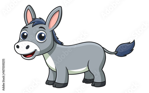 Cartoon a donkey character vector illustration design