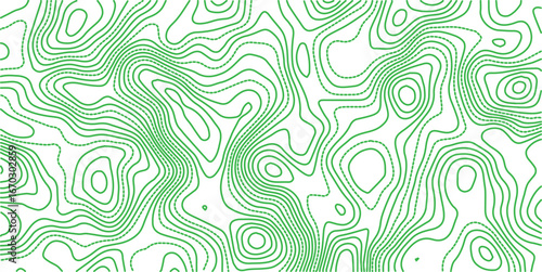 Topographic map background. Geographic line map with elevation assignments. Contour background geographic grid. Vector illustration.