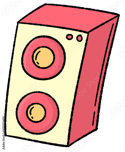 vector illustration of sound speaker retro