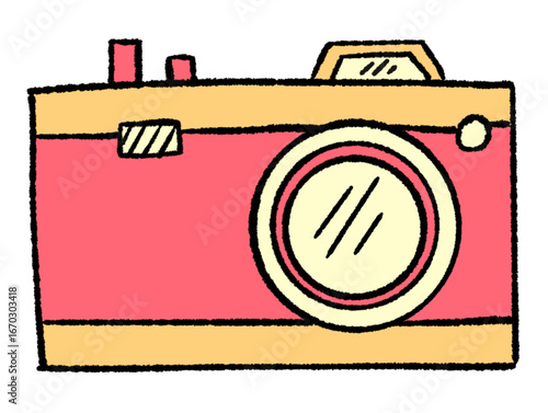 hand drawn camera old retro style