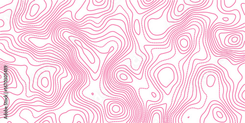 Topographic map background. Geographic line map with elevation assignments. Contour background geographic grid. Vector illustration.