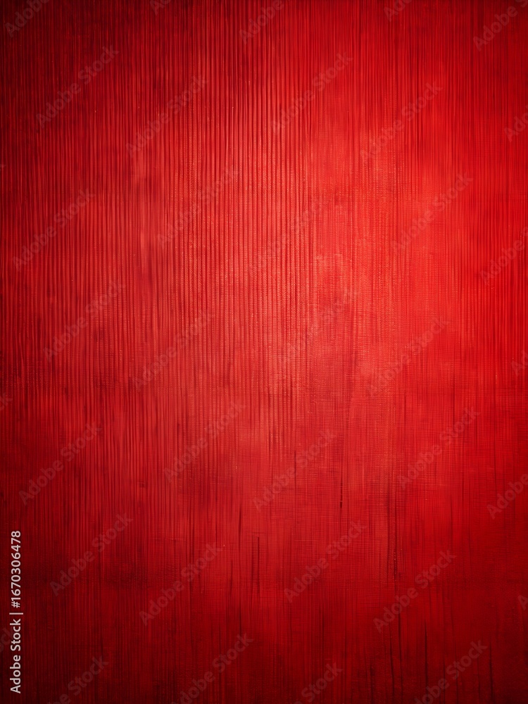 Fototapeta premium Rich textured red background with vertical grain and subtle gradient lighting