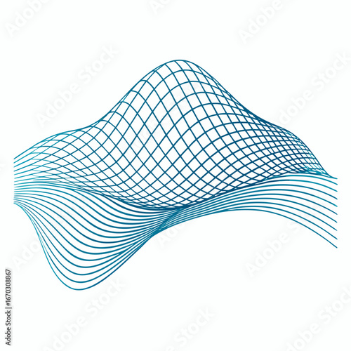 Wave Mesh Vector Background