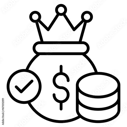 Financial line icon