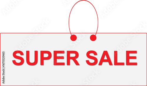 sale tag  with ribbon