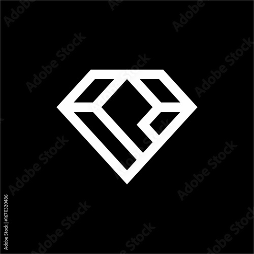 A sleek, modern logo where the letter P is seamlessly integrated into an elegant diamond. Its geometric lines create a futuristic, sophisticated, and premium symbol.