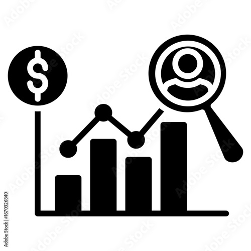 Analytic glyph icon
