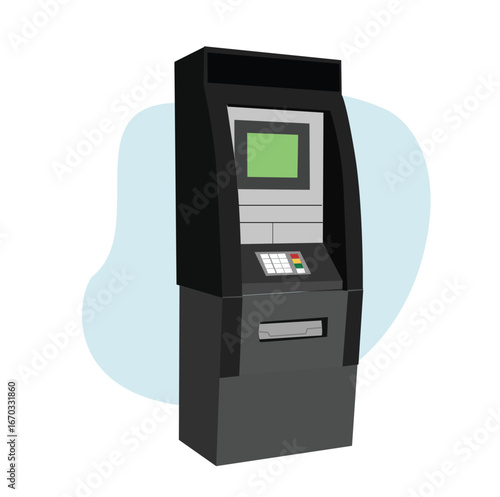  Cash withdrawal. Banking technology. atm machine