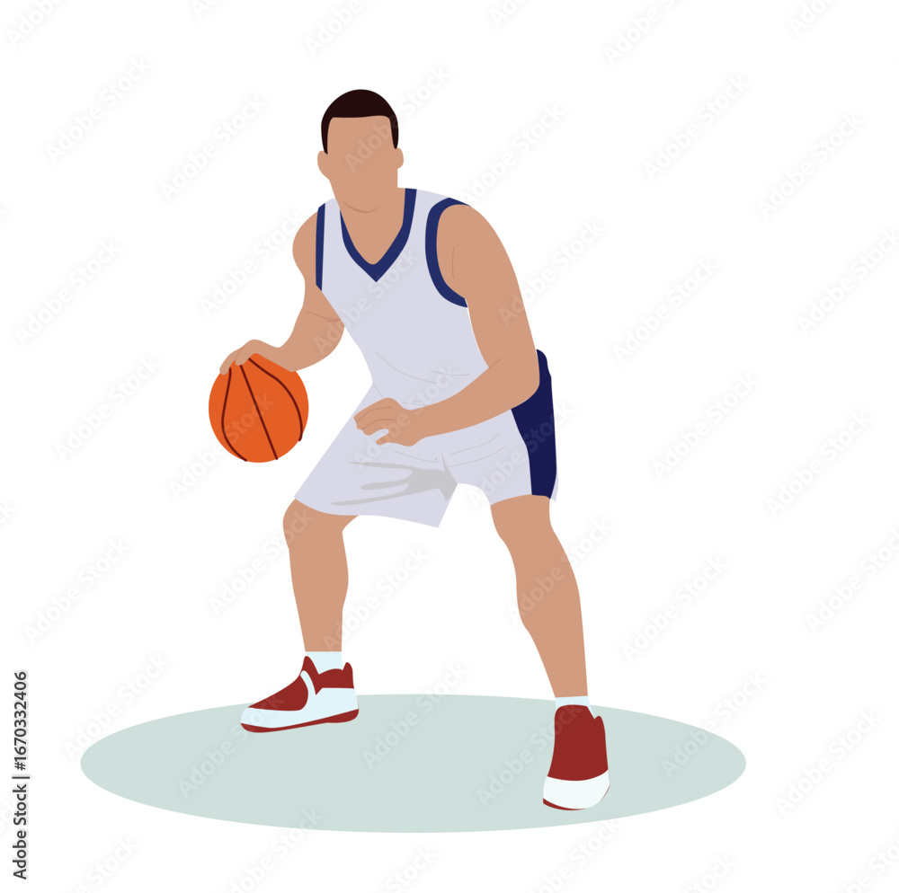 Fototapeta premium men playing basketball. Basketball player.