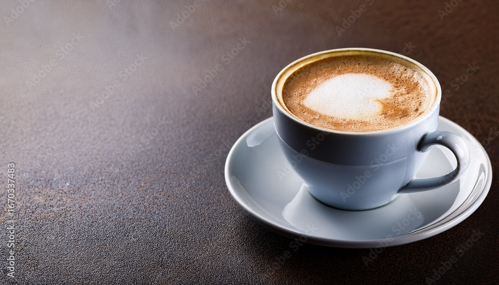 Fototapeta premium one cuppuccino on textured background