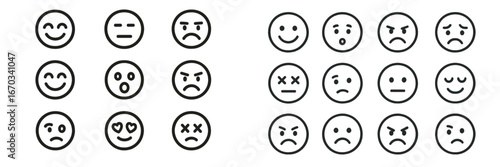 Various facial expressions displayed in a grid format illustrating emotions and reactions clearly