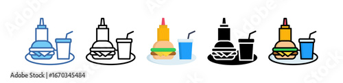Meal Combo Icon Multi Style Illustration