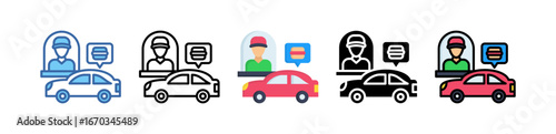 Drive Thru Icon Multi Style Illustration