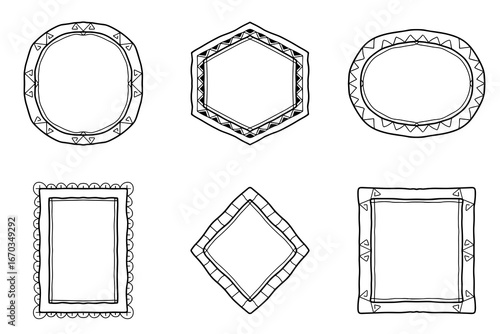 Decorative Hand Drawn Border Set