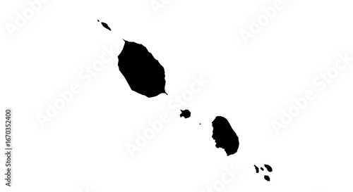 Simple black and white outline map of Palau islands.